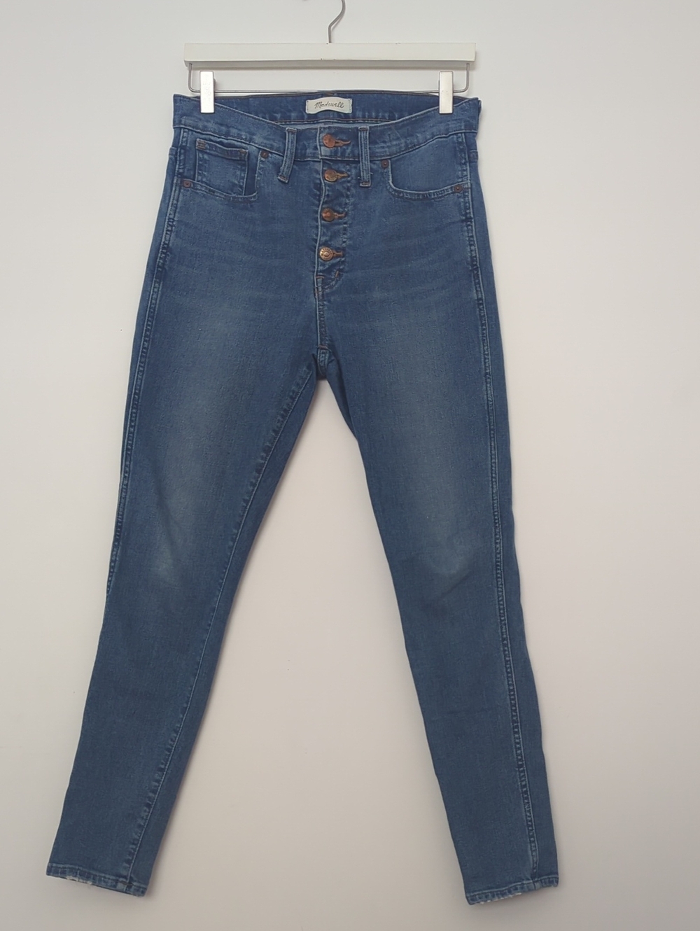 High-Rise Blue Women’s Button-Fly Jeans